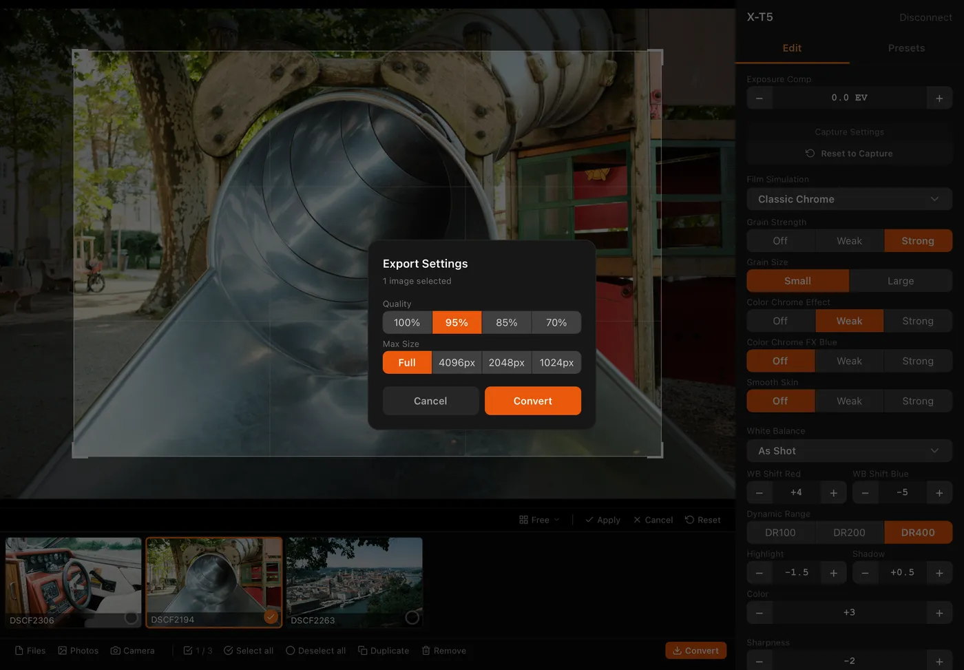 X Sim Lab export workflow on iPad
